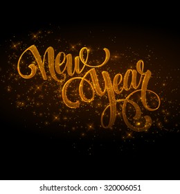 New Year made a sparkler. Vector illustration EPS 10