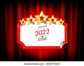 New Year marquee 2022. Vector illustration