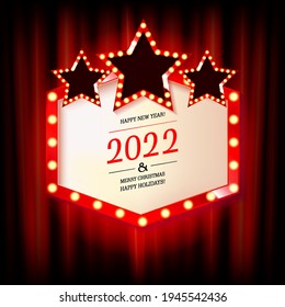 New Year marquee 2022. Vector illustration
