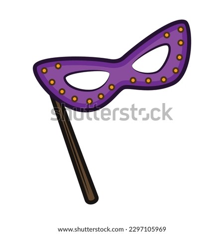 New Year Masquerade Ball. New Year Icon Vector Illustration