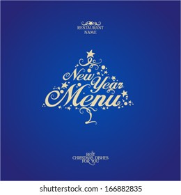 New Year Menu Card Design template.