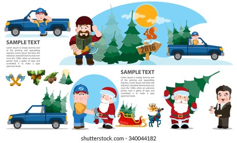 New Year and Merry Christmas infographics, celebration