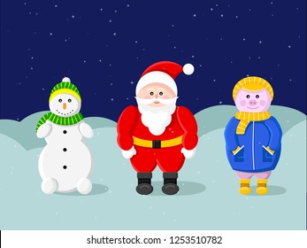 New year and Merry Christmas. Santa Claus