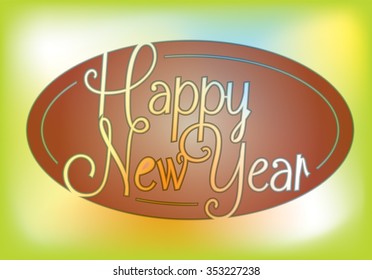 New year  message, abstract illustration with background