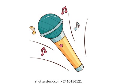 New Year Microphone Sticker Design