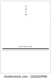 new year minimal card 2019 