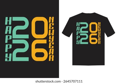 new year modern t-shirt design with slogan