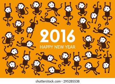 New Year Monkey illustration