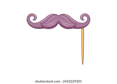 New Year Mustache Mask Sticker Design
