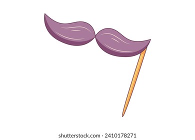 New Year Mustache Sticker Design