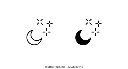 New Year night icon with white background vector stock illustration