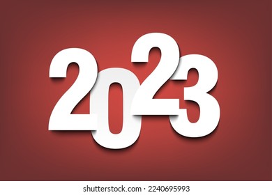 New Year numbers 2023 on an isolated background. Creative design pattern for greeting card, banner, poster, flyer, party invitation, calendar. Vector illustration