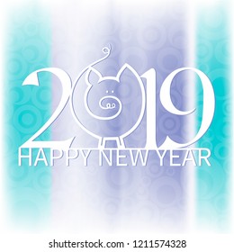 New Year on the background