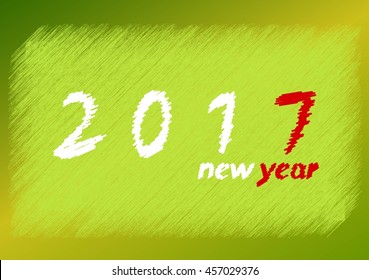 new year on a green background