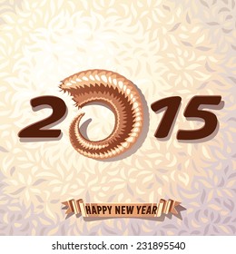 New Year on wool background 