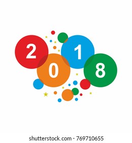 New year party 2018 text design