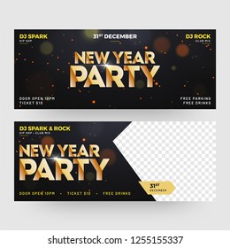 Banner de la fiesta de año nuevo.