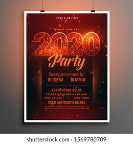 new year party celebration cover flyer template design