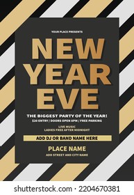 new year party celebration poster flyer or social media post design