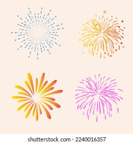 New Year Party Collections Icon. Hand drawn New Year Icon Set. New Year party celebration. New year stickers. Vector icon.