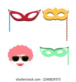 New Year Party Collections Icon. Hand drawn New Year Icon Set. New Year party celebration. New year stickers. Vector icon.