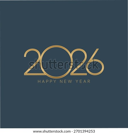 New Year party design, eps 2026 vector art template design, Happy New Year celebration Number and logo type calendar card banner poster, eps vector illustration, 