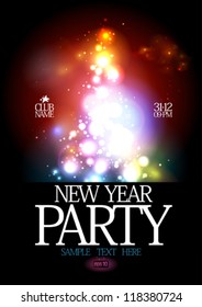 New Year Party design template. Eps10.