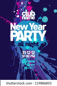 New Year Party design template.