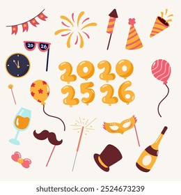 New Year Party Element Collection