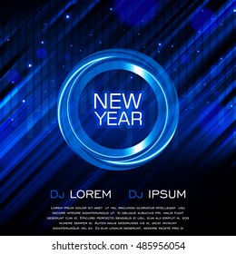 New Year Party Flyer. Club Party Flyer. Vector Design