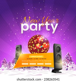 New Year Party Flyer Poster Vector Design Template