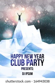 Neujahrsparty-Poster-Hintergrundvorlage - Vektorgrafik