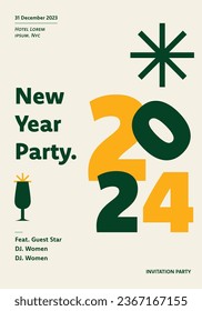 New year party poster design