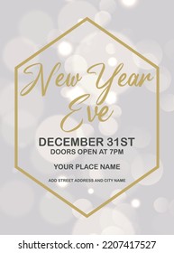 new year party  poster flyer or social media post design