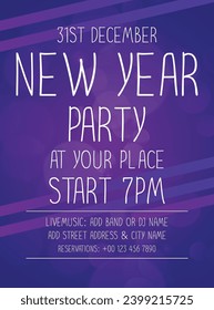 New year party poster flyer or  social media post design