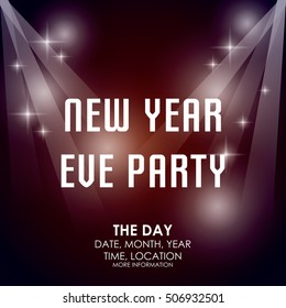 New Year party poster template