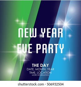 New Year party poster template
