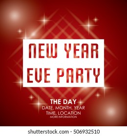 New Year party poster template