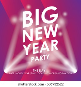 New Year party poster template