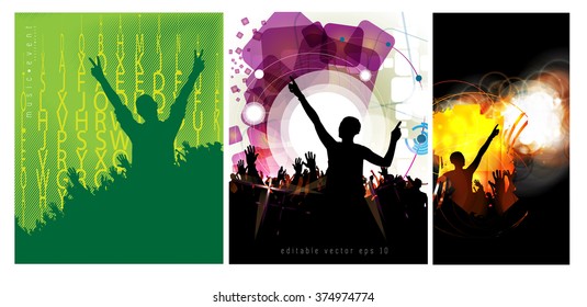 New year party, poster, vector 