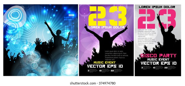 New year party, poster, vector 