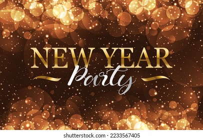 New Year Party Sparkle Vector Template