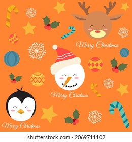 New year pattern with beautiful Christmas illustrations for your gifts. Can be used as patterns on gift wrapping paper