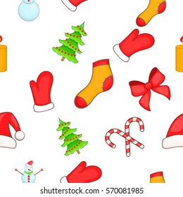 New year pattern. Cartoon illustration of new year vector pattern for web