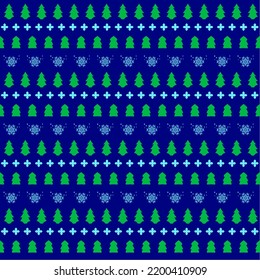new year pattern christmas trees holiday