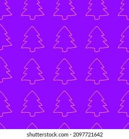 New year pattern with fir trees in modern colors