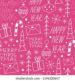 NEW YEAR PATTERN. HAPPY NEW YEAR. GREETING PATTERN
