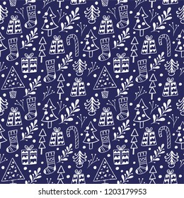 NEW YEAR PATTERN. HAPPY NEW YEAR. SEAMLESS GREETING PATTERN
