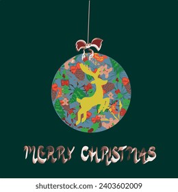 New Year pattern, Merry Christmas, illustration made in Illustrator