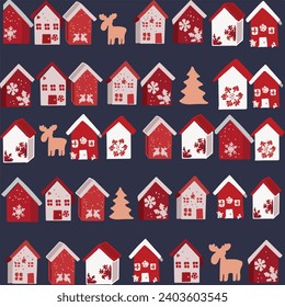 New Year pattern, Merry Christmas, illustration made in Illustrator